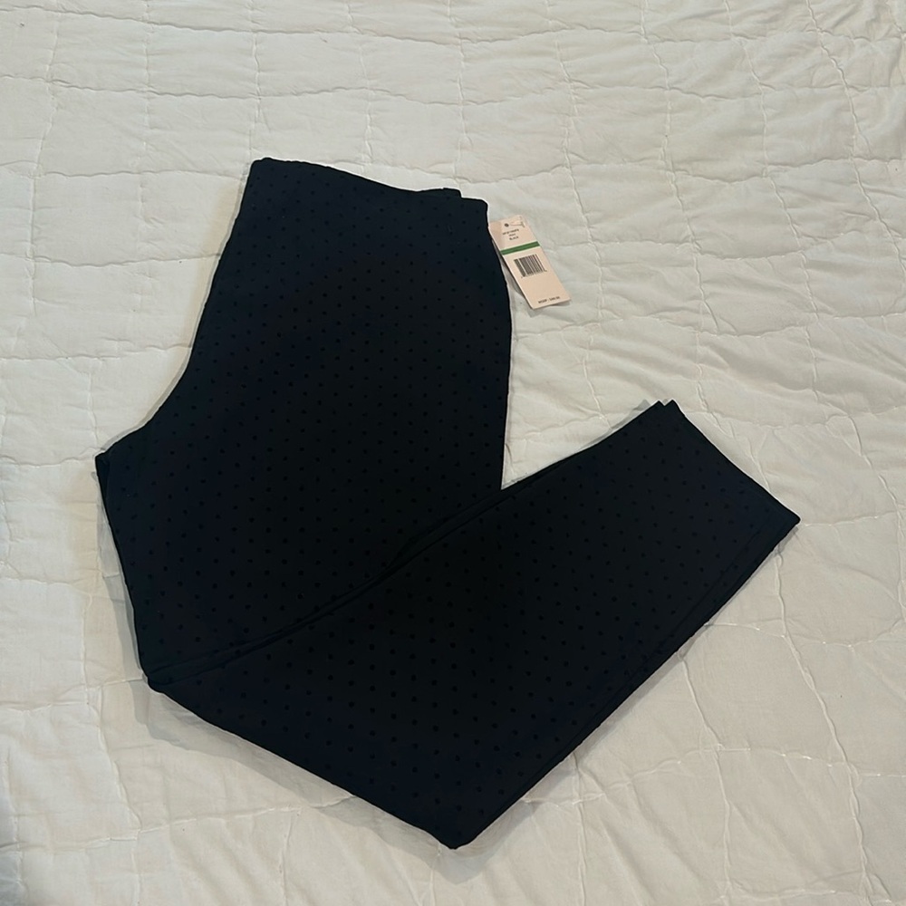 NWT Nanette Nanette Lenore Black Polka Dot Leggings